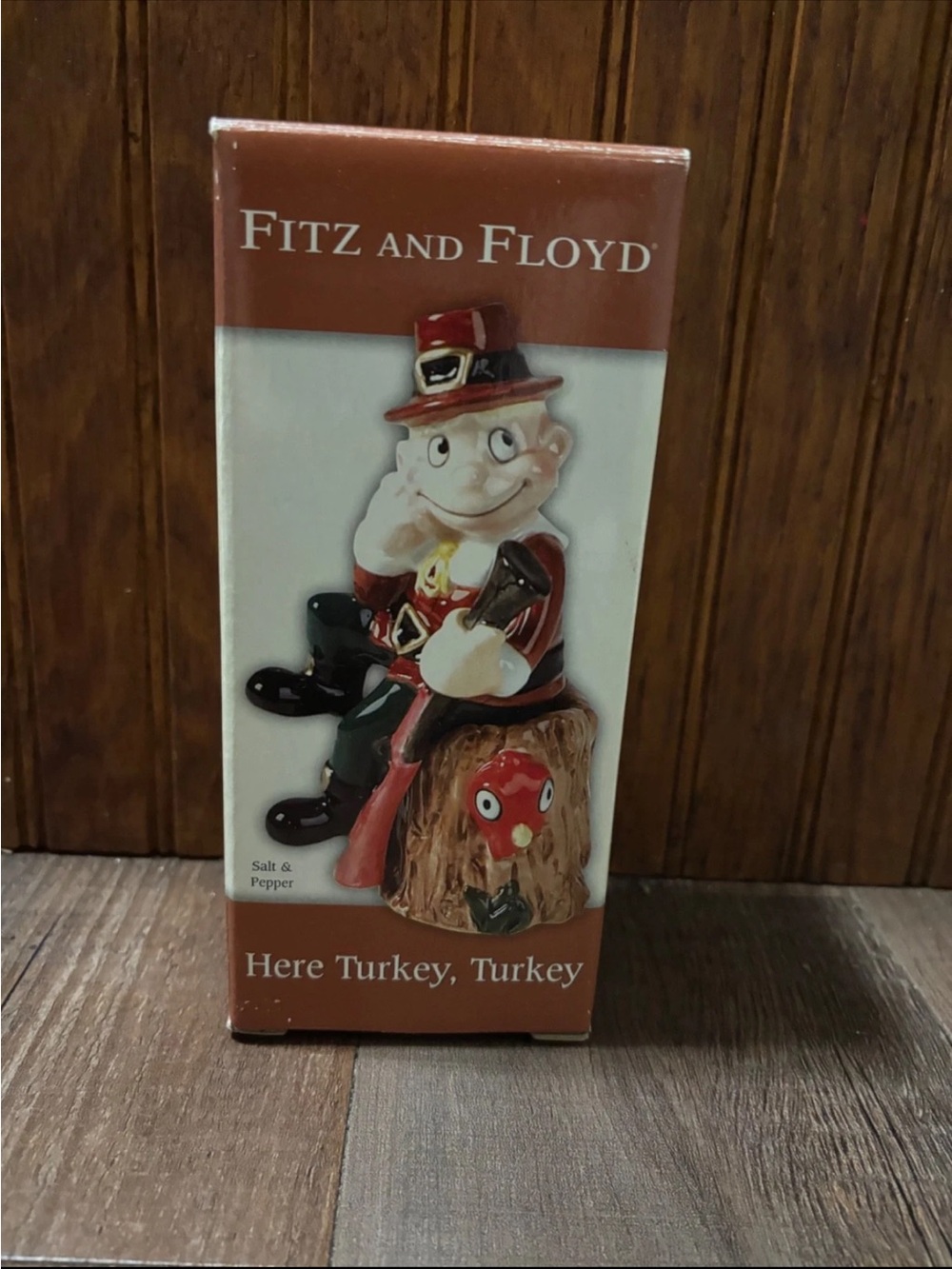 Fitz and Floyd Here Turkey, Turkey Thanksgiving Salt and Pepper Shakers